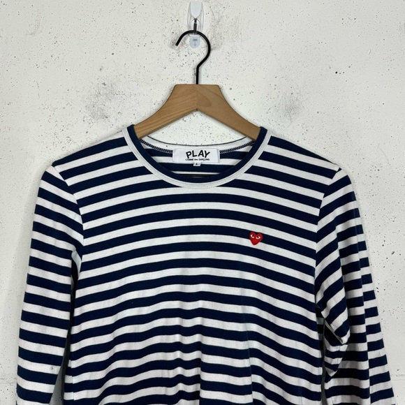 Play Comme Des Garçons Striped Long Sleeve TShirt Size Large - Picture 3 of 8
